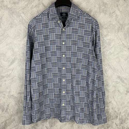 Hackett blue grey button - hackett, blue/grey